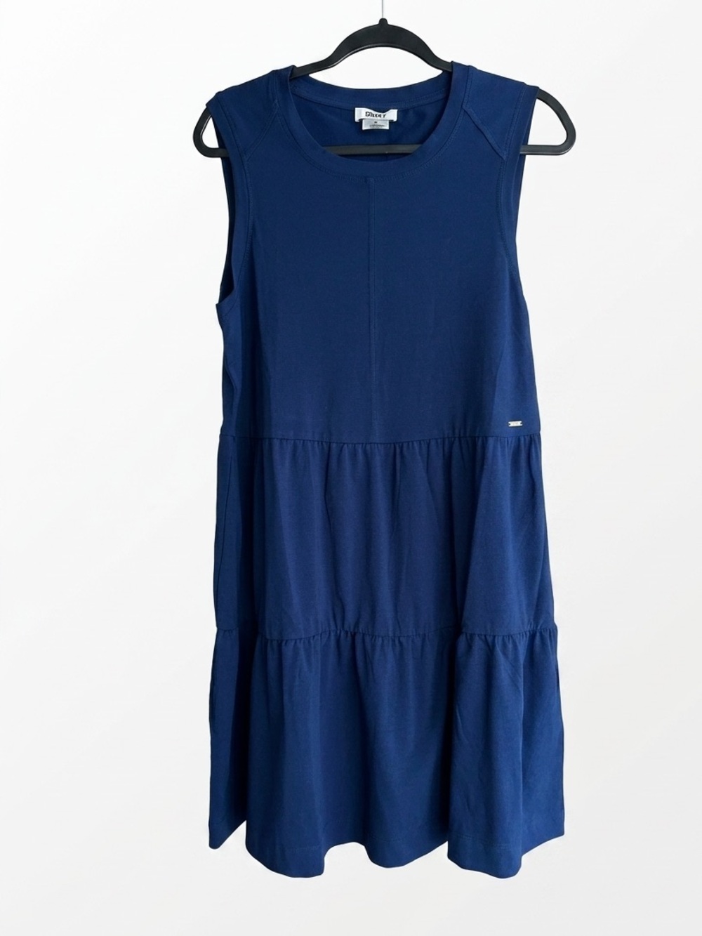 DKNY woman’s Navy Blue Sleeveless Tiered Dress